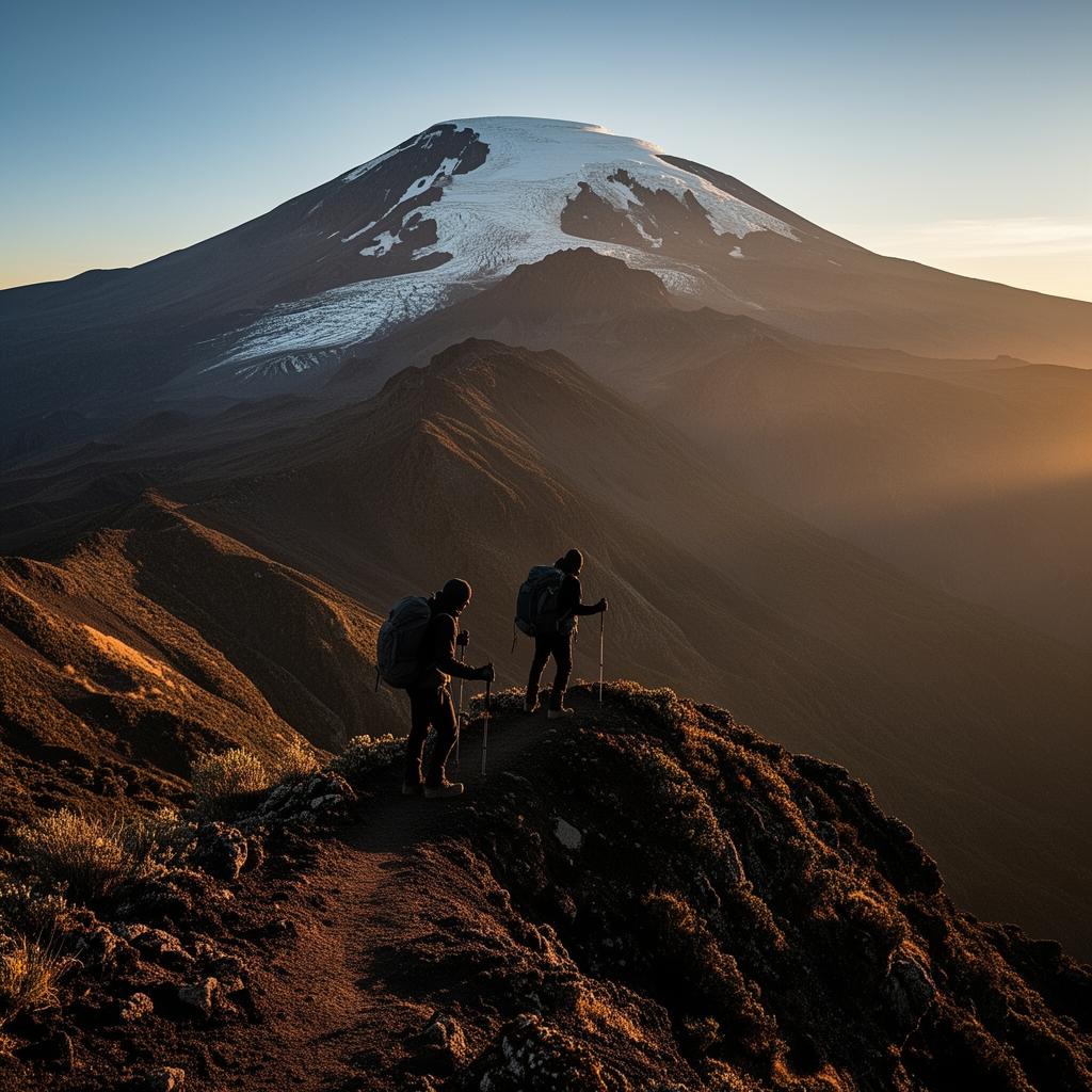 Kilimanjaro Umbwe Rongai Traverse Circuit trek with dramatic alpine landscape
